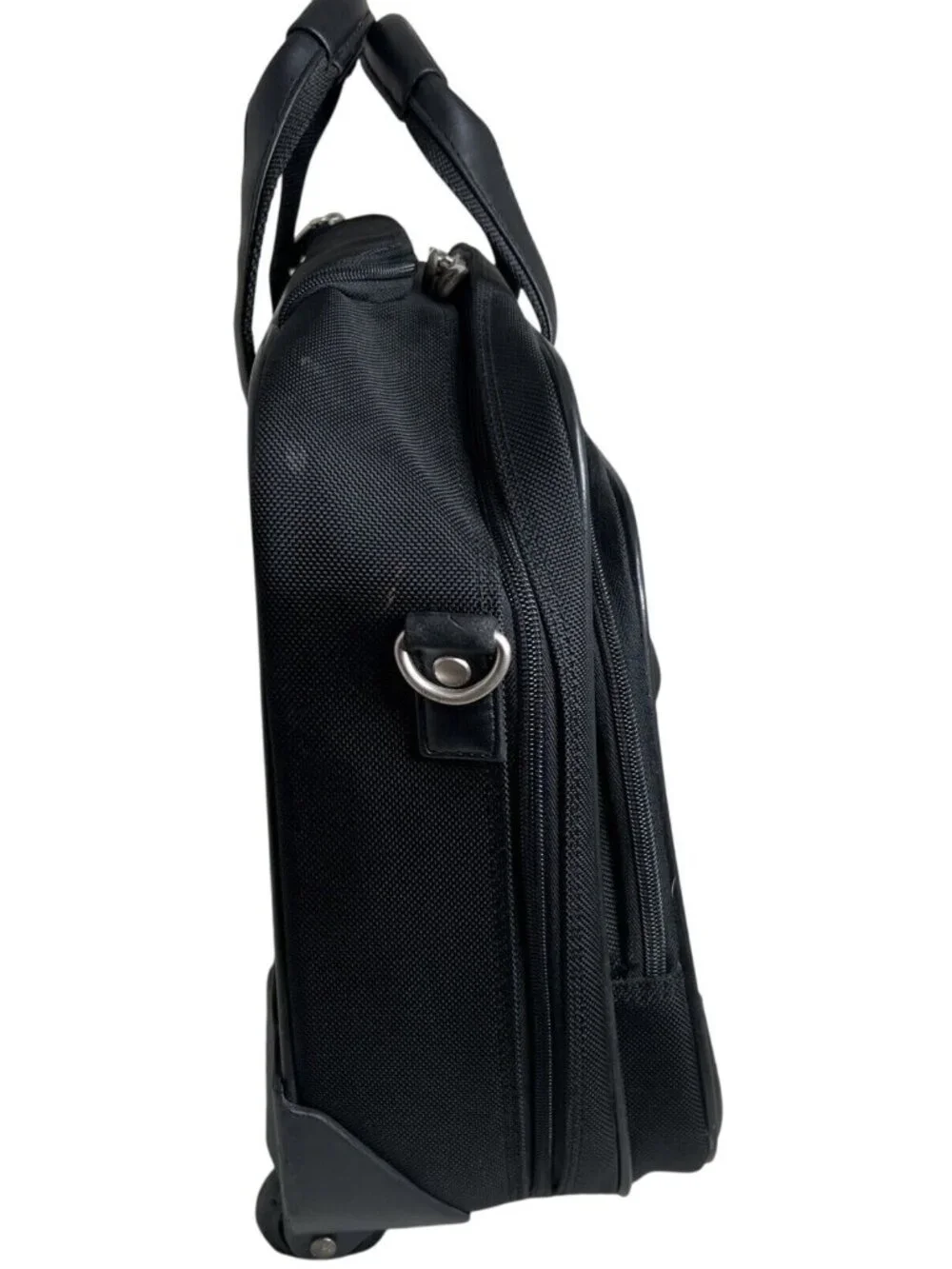 Samsonite Rolling Laptop Bag Black Nylon & Leather